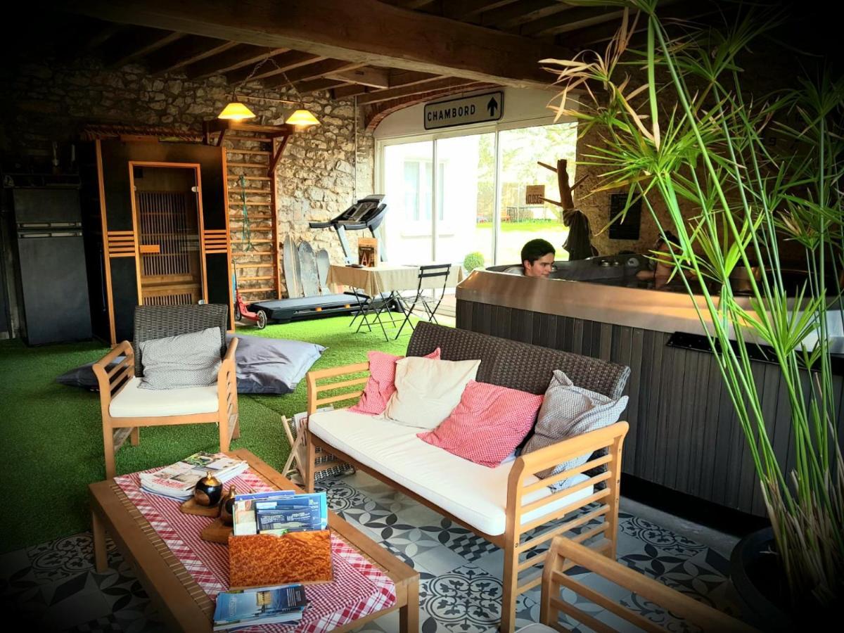 Le Grand Cedre Spa Et Sauna Interieur Piscine Marolles  Exteriér fotografie